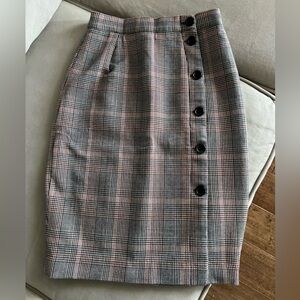 H&M Plaid Pencil Skirt